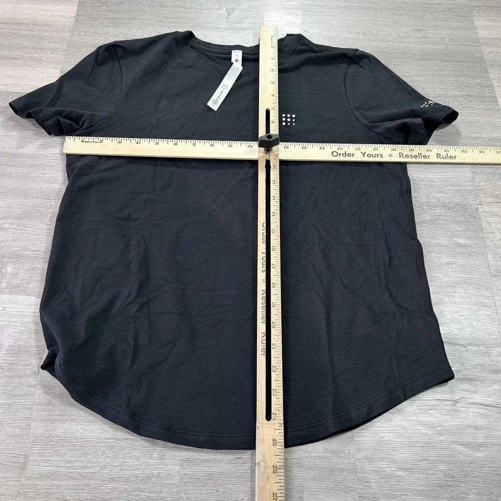 NEW Set of 2 Lululemon Shirt Womens 6 Black Crew Stretch LW3EYDS